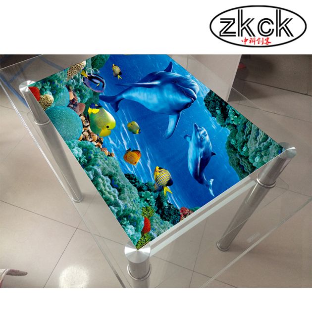 Glass table UV print